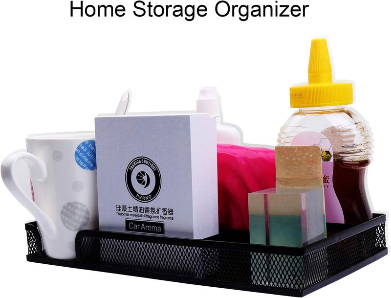EsOfficce Drawer Organizer, Desk Organizer, Black Metal Mesh Drawer, Desk Drawer Organizer for Home Office and School,11.02X 6.10 X 1.38 Inch,Black - Image 4